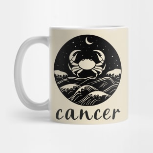 Cancer Zodiac Sign Cosmic Crab Art Mug
